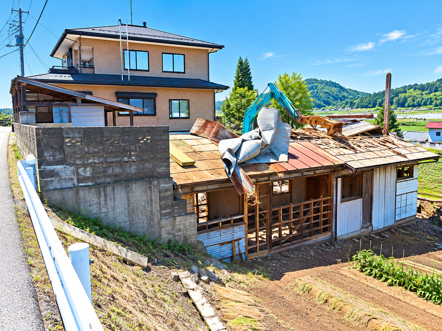 解体工事の施工写真